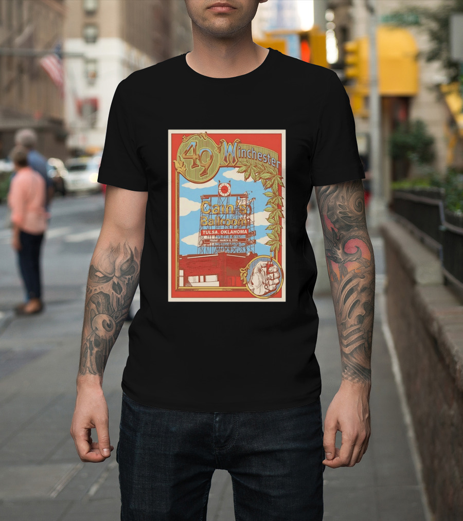 49 Winchester Cain's Ballroom Tulsa Oklahoma March 13 2026 T-Shirt