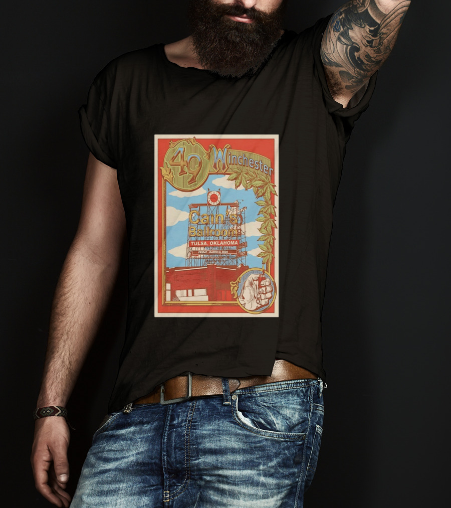 49 Winchester Cain's Ballroom Tulsa Oklahoma March 13 2026 T-Shirt