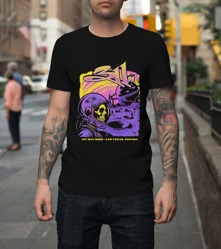 311 Astronaut Skull Event Las Vegas Nevada 2026 T-Shirt