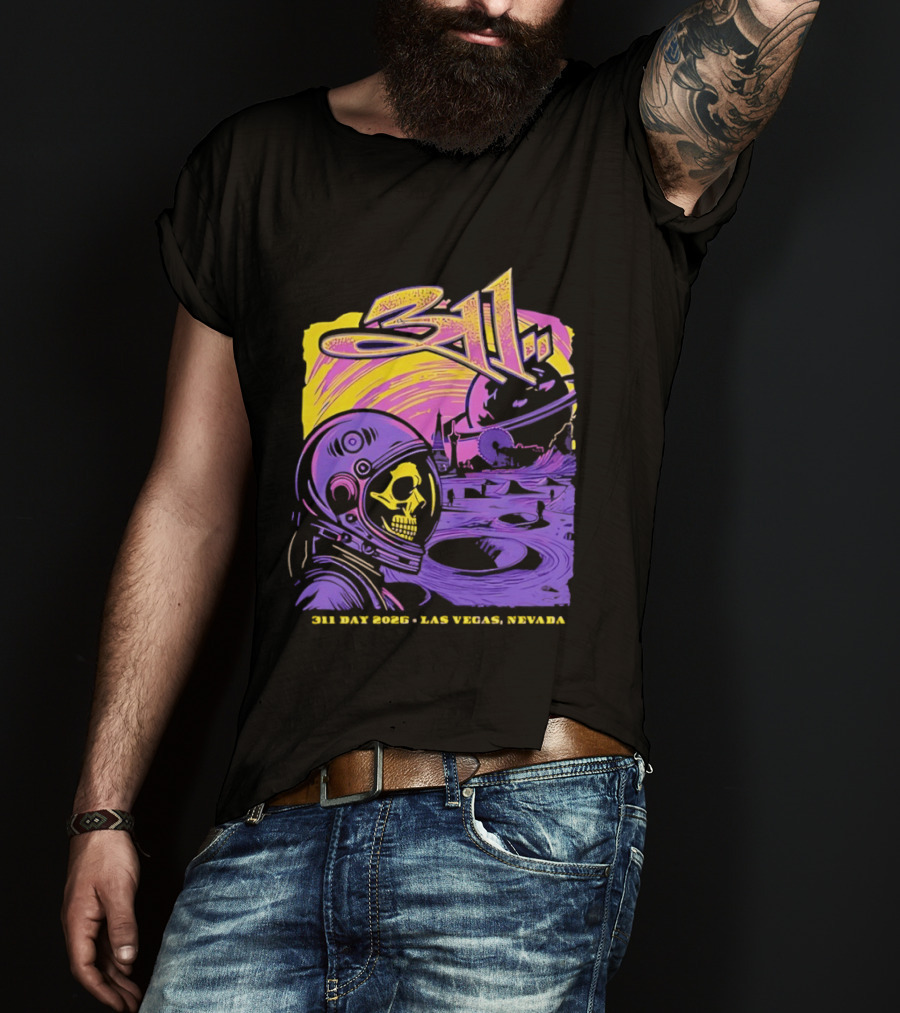 311 Astronaut Skull Event Las Vegas Nevada 2026 T-Shirt