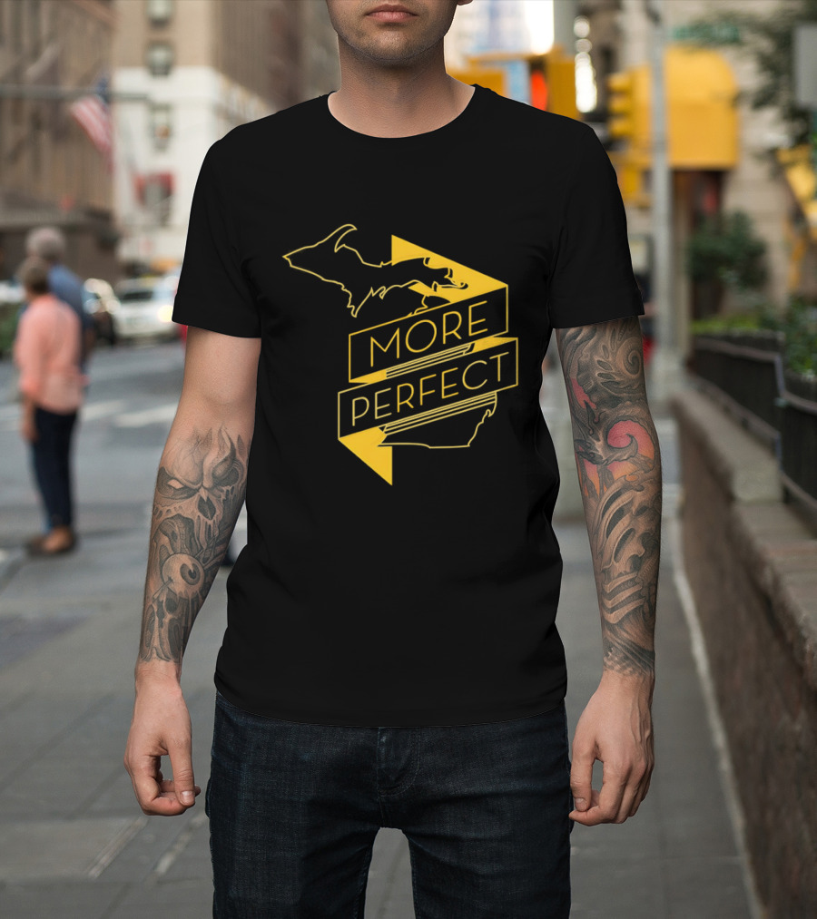 Perfect Michigan Map Icon Design With More Perfect T-Shirt