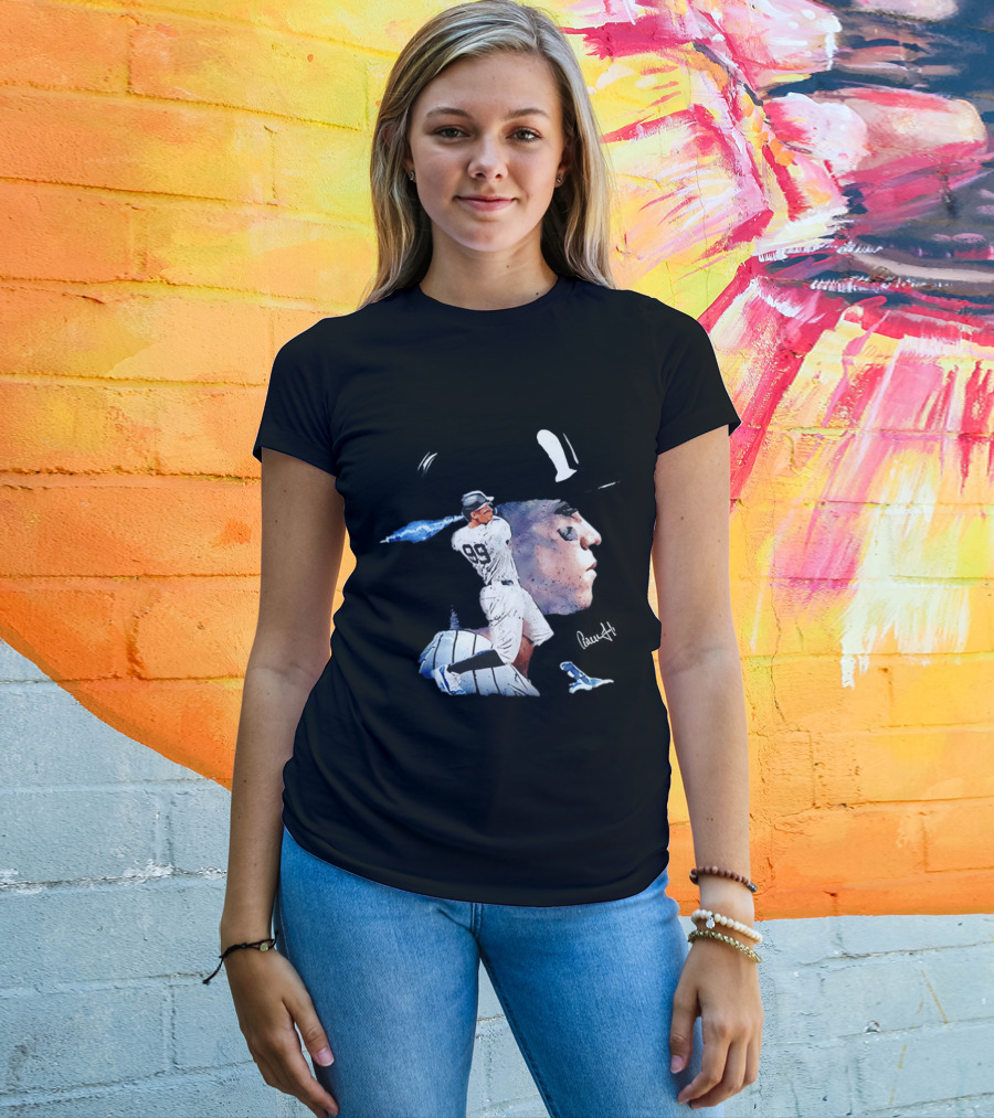 Aaron Judge New York Yankees Baseball Comic Art Jersey Number 99 T-Shirt