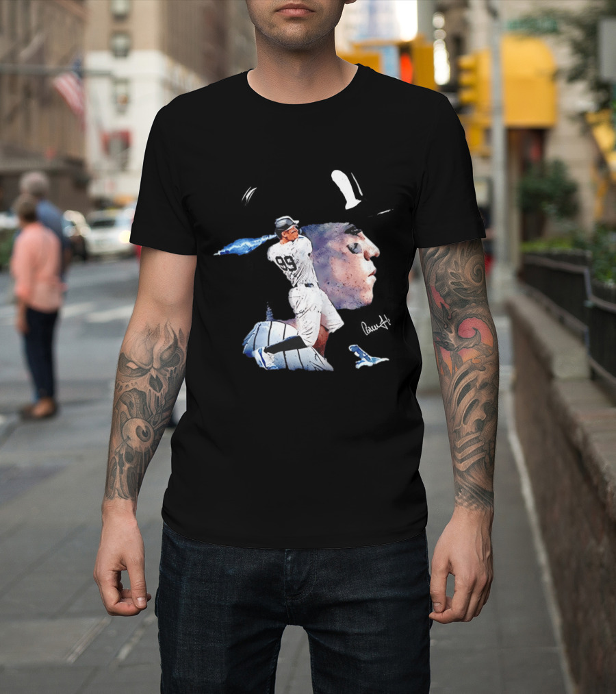 Aaron Judge New York Yankees Baseball Comic Art Jersey Number 99 T-Shirt