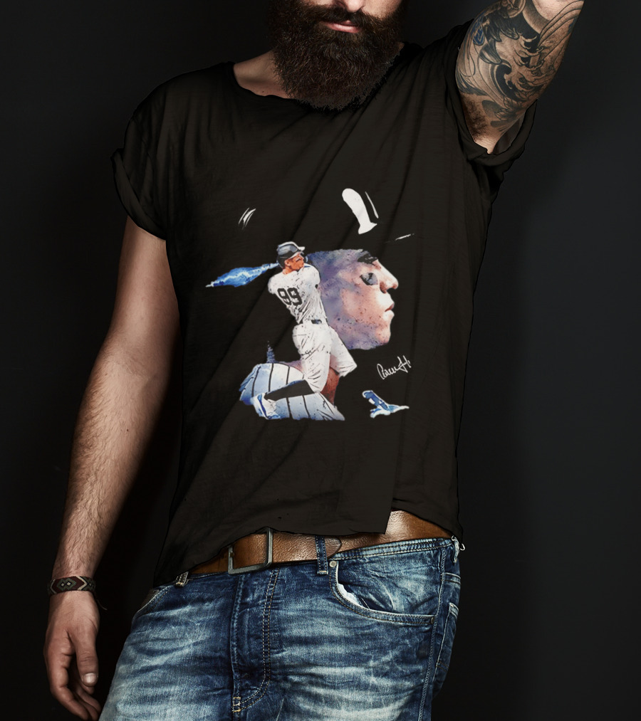Aaron Judge New York Yankees Baseball Comic Art Jersey Number 99 T-Shirt