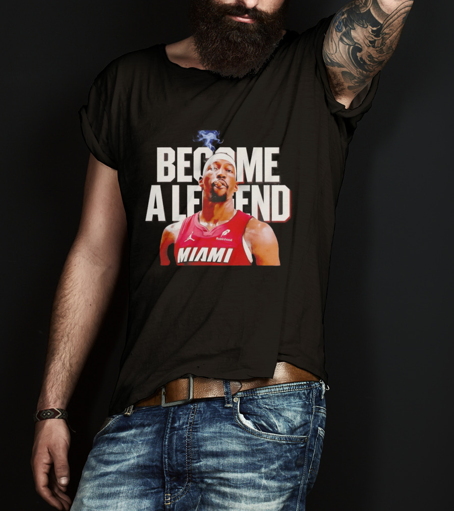 Bam Adebayo Miami Heat Become A Legend Smoking Cigar T-Shirt