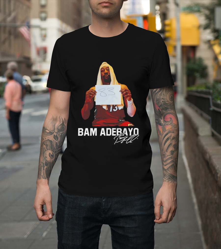 Bam Adebayo 13 Miami Basketball Legend 83 Milestone T-Shirt