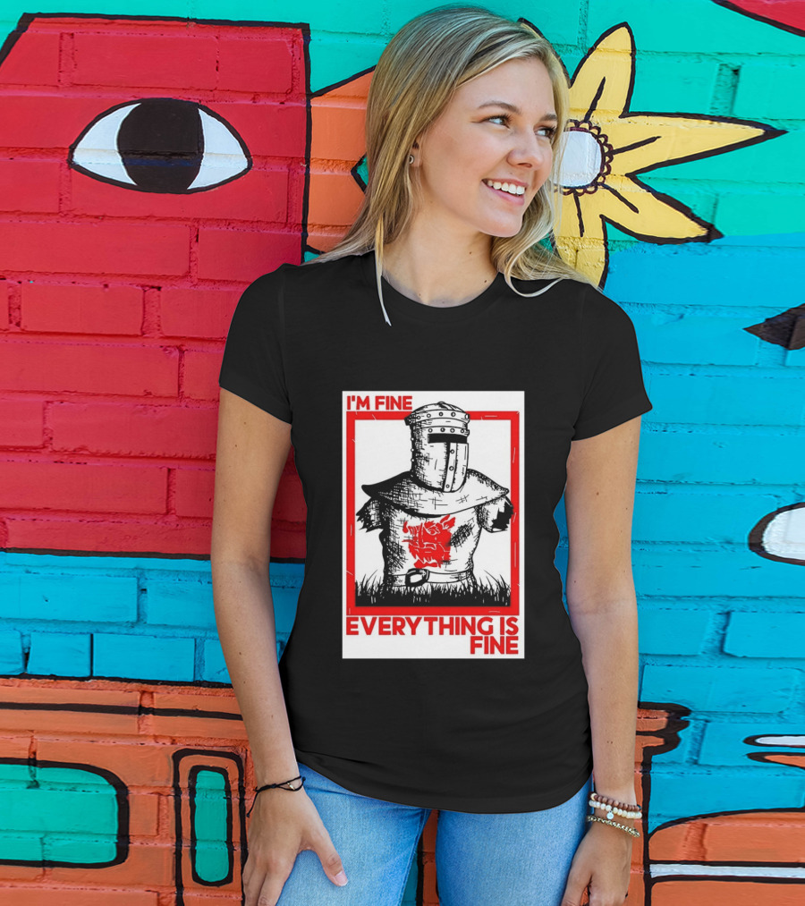 I'm Fine Everything Is Fine Black Knight Monty Python And The Holy Grail T-Shirt