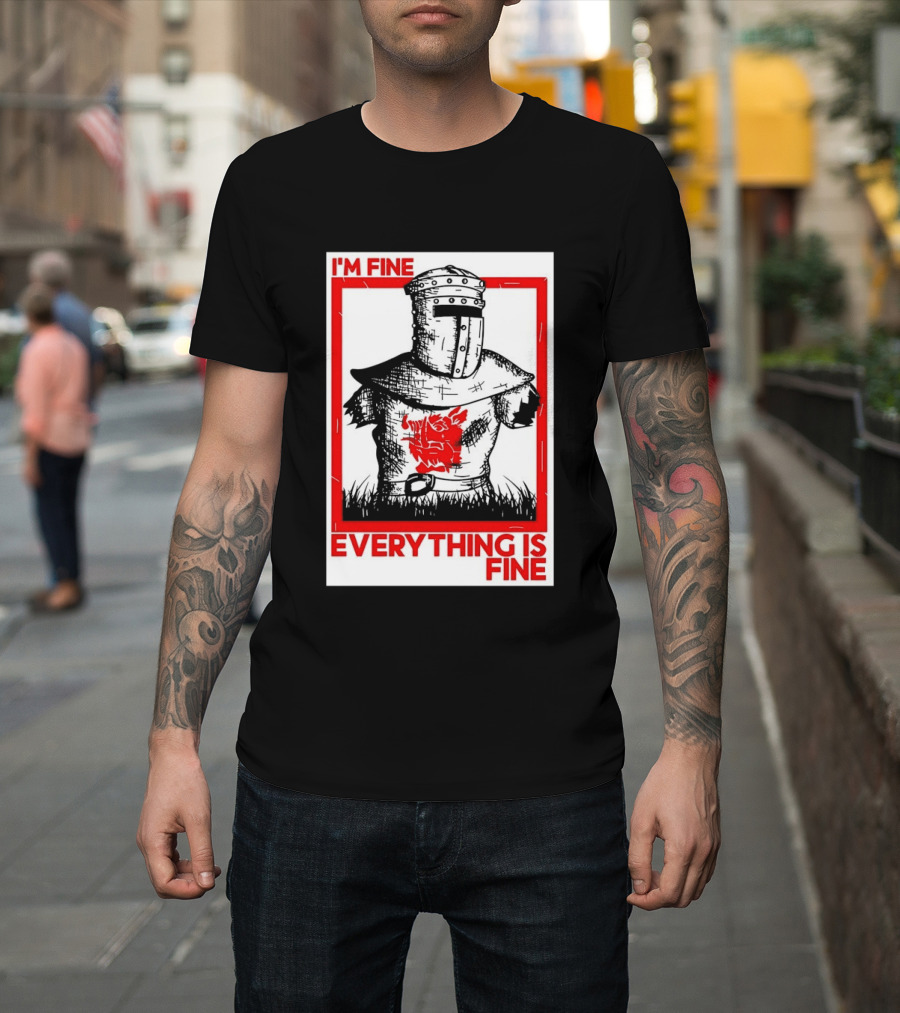 I'm Fine Everything Is Fine Black Knight Monty Python And The Holy Grail T-Shirt