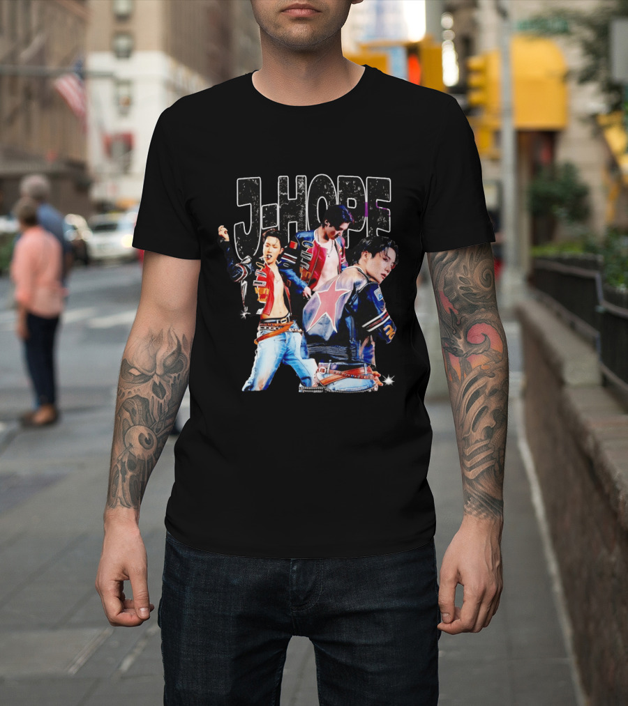 J Hope Korean Pop Star Vintage Jacket Aesthetic T-Shirt