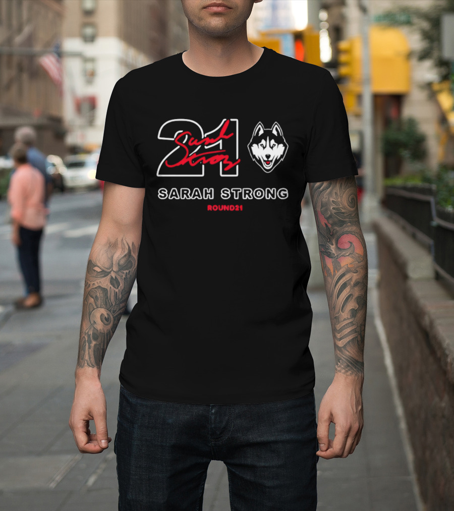 Sarah Strong UConn Huskies 21 Round21 T-Shirt
