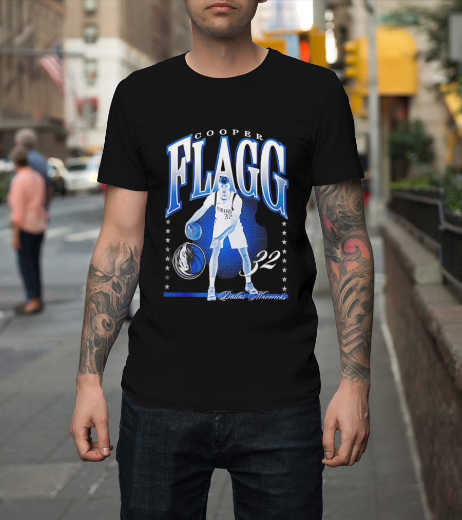 Cooper Flagg Dallas Mavericks 32 Basketball Player Hype T-Shirt