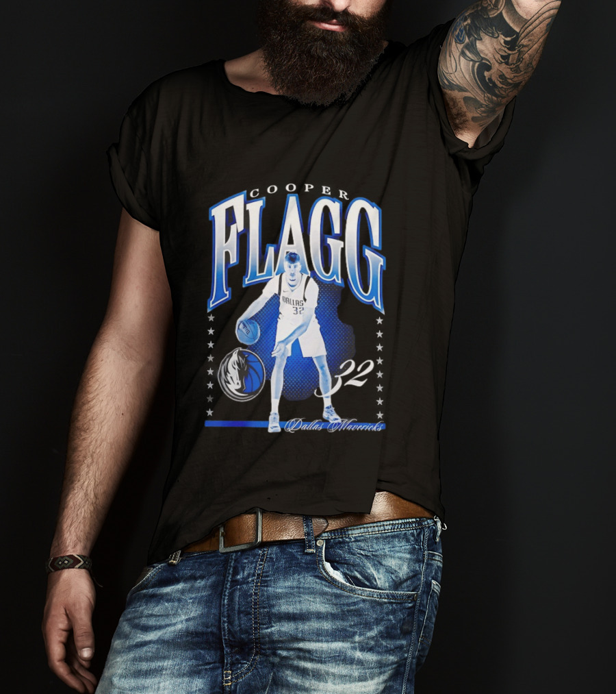 Cooper Flagg Dallas Mavericks 32 Basketball Player Hype T-Shirt