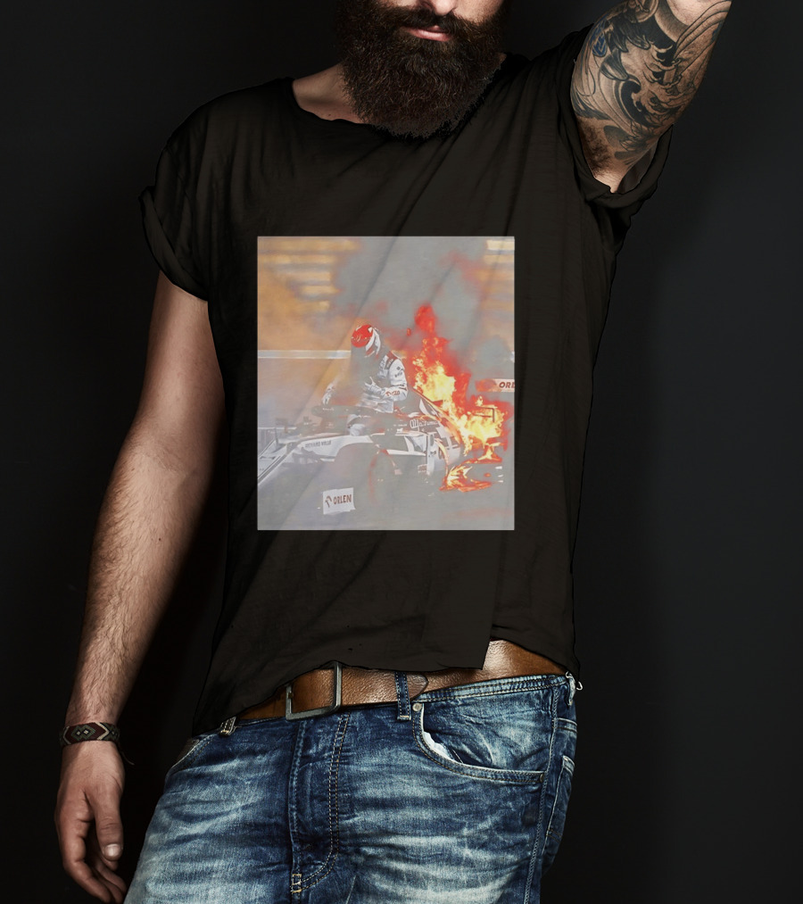 Kimi Raikkonen F1 Fire Escape Orlen Racing Moment T-Shirt