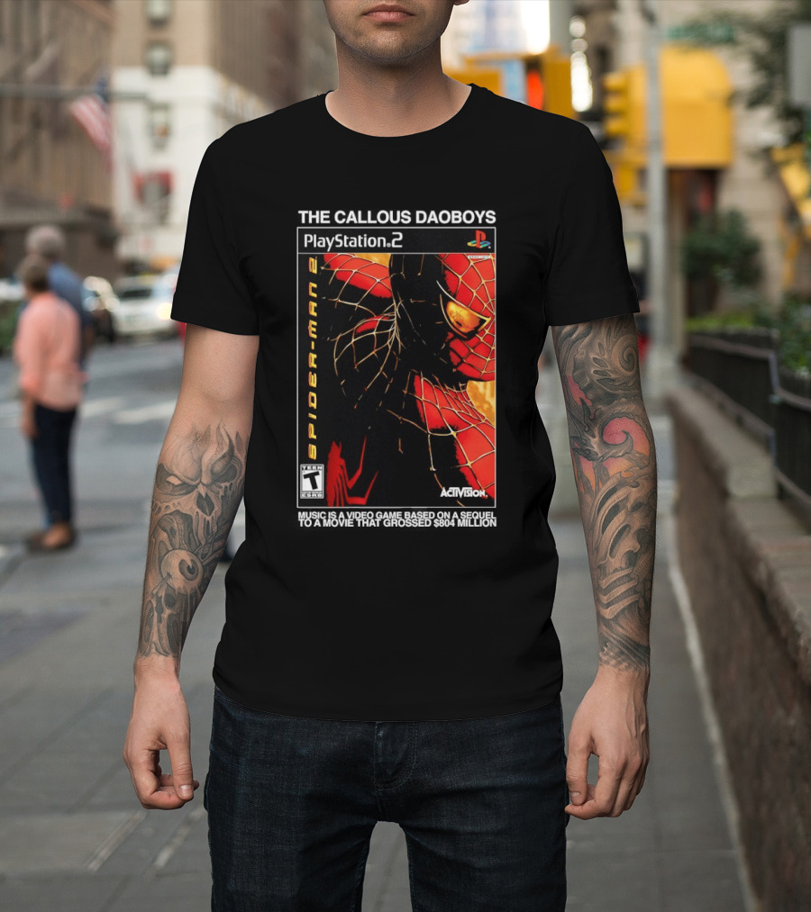 The Callous Daoboys PlayStation Spider Man 2 Activision Video Game Sequel T-Shirt