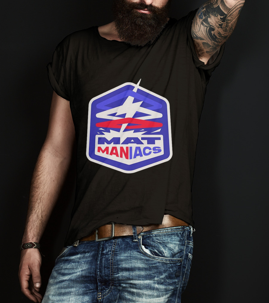 Mat Maniacs Wrestling Team Hexagon T-Shirt