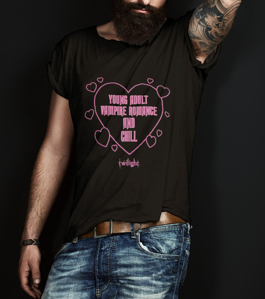 Twilight Saga Young Adult Vampire Romance And Chill Heart Shape T-Shirt