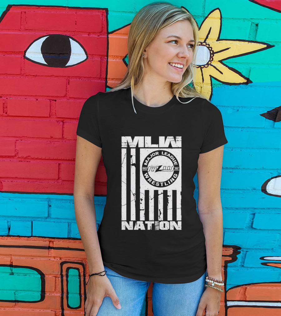 MLW Major League Wrestling Nation American Flag T-Shirt