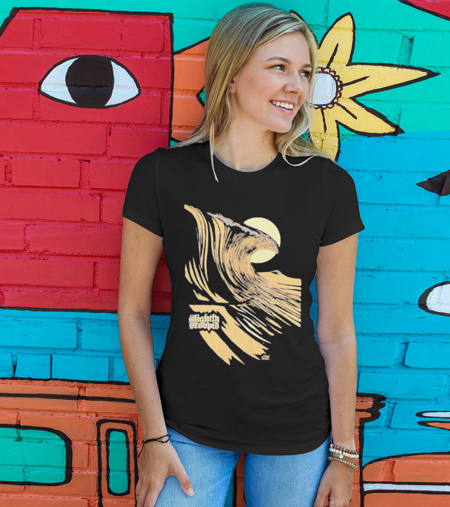 Slightly Stoopid Coffee Surf Co Alders Wave Art Vintage Sun T-Shirt
