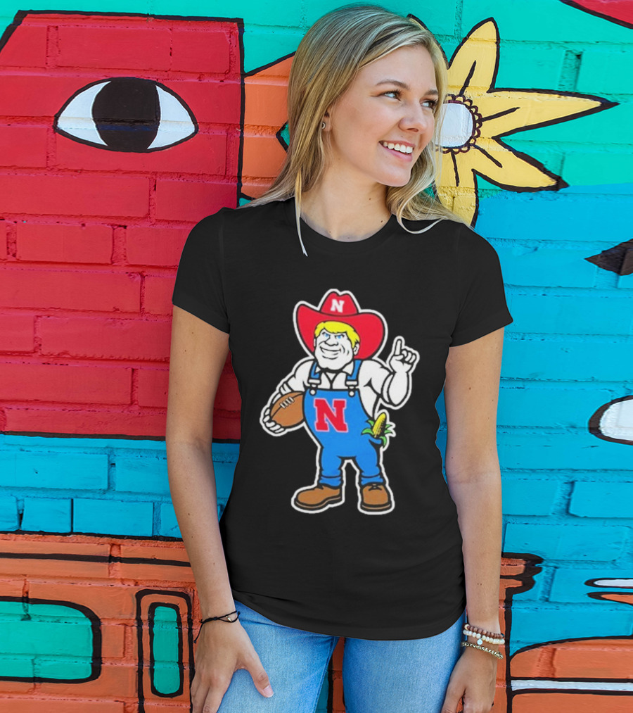 Andrew Whitworth Ryan Fitzpatrick Nebraska Huskers Herbie Husker Football Mascot T-Shirt