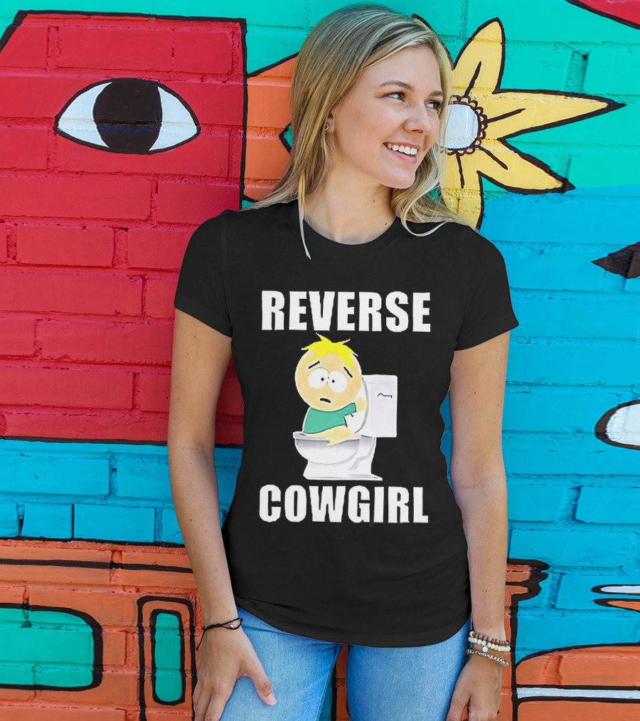 Butters Stotch South Park Reverse Cowgirl Toilet Scene T-Shirt