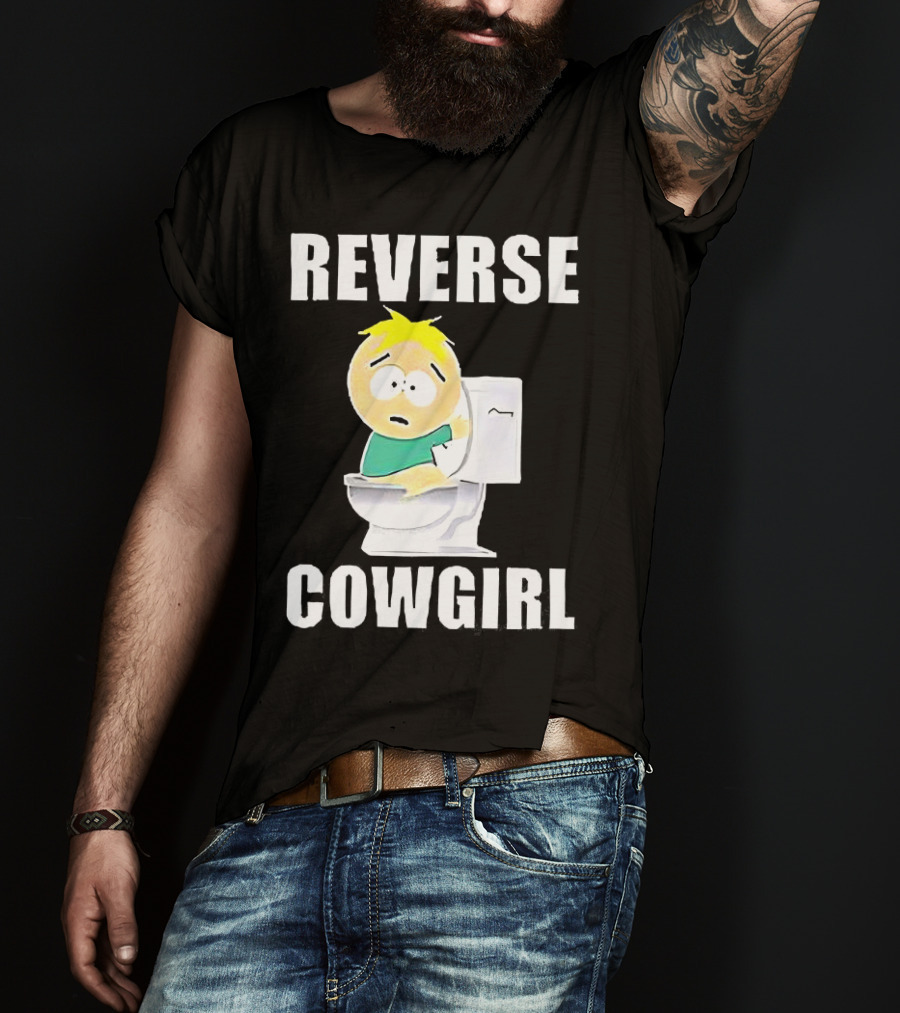 Butters Stotch South Park Reverse Cowgirl Toilet Scene T-Shirt