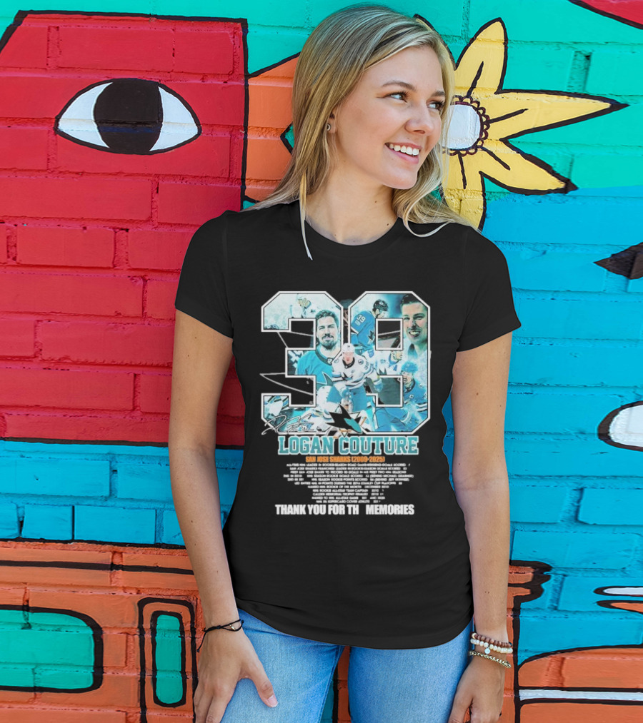 Logan Couture San Jose Sharks 2009 2025 Hockey Memories Thank You T-Shirt