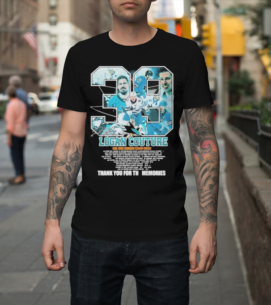 Logan Couture San Jose Sharks 2009 2025 Hockey Memories Thank You T-Shirt