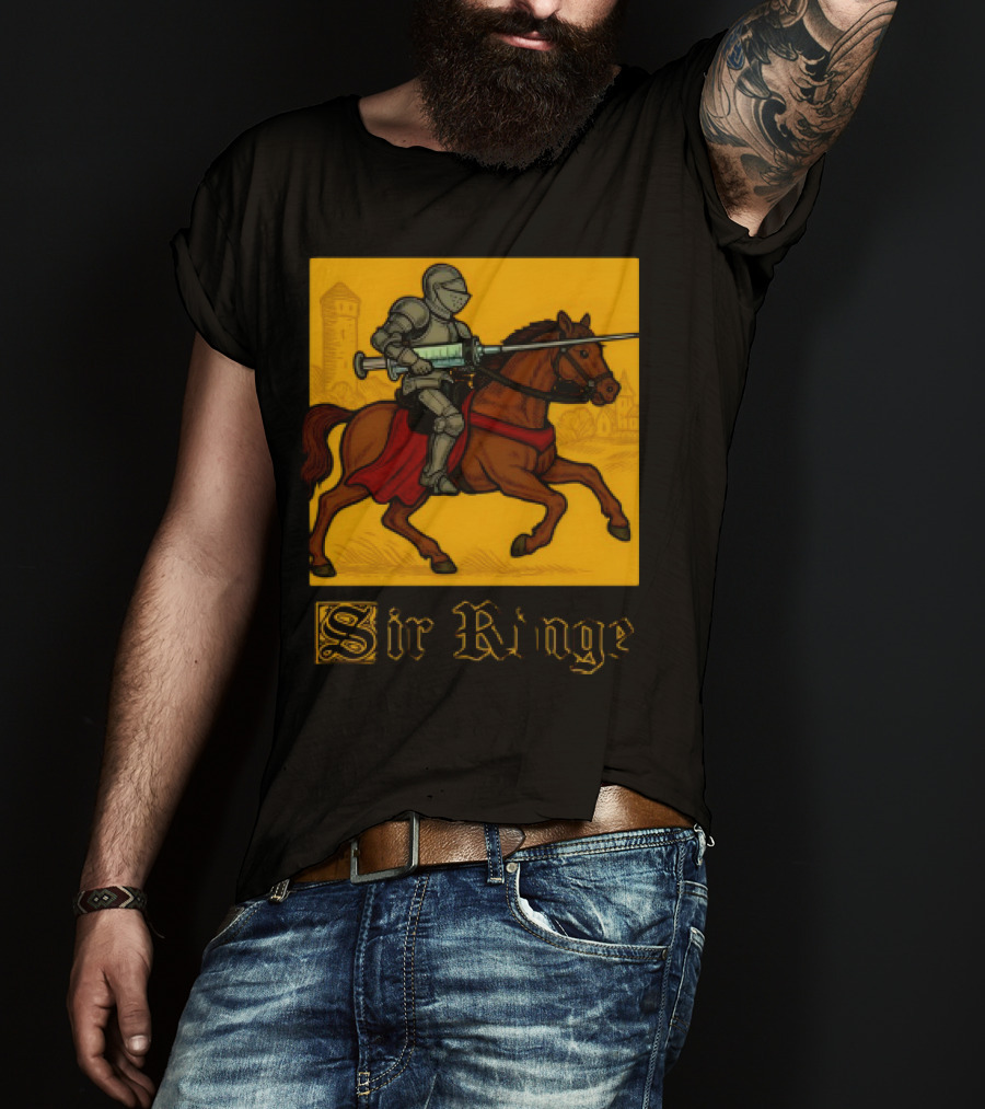 Orbital Sir Ringe Knight On Horse With Syringe Lance T-Shirt