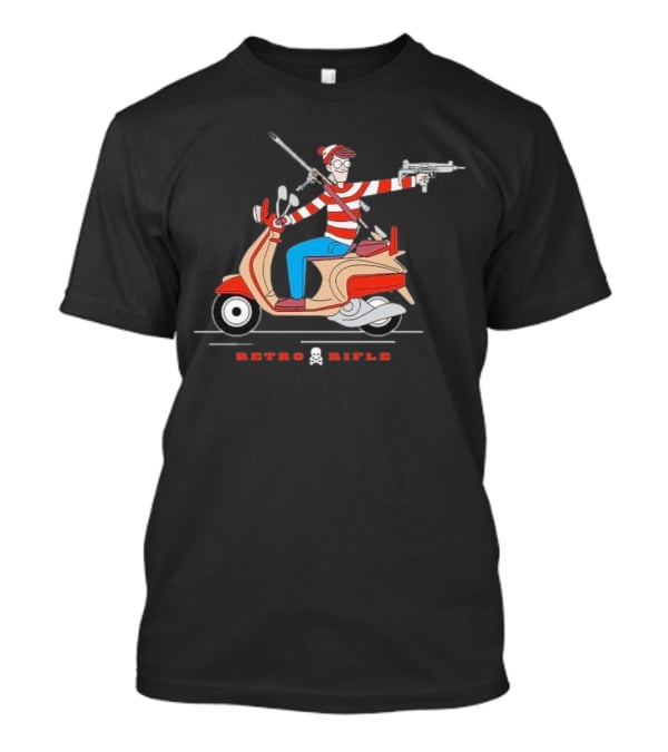 Retro Rifle Waldo Scooter Adventure T-Shirt