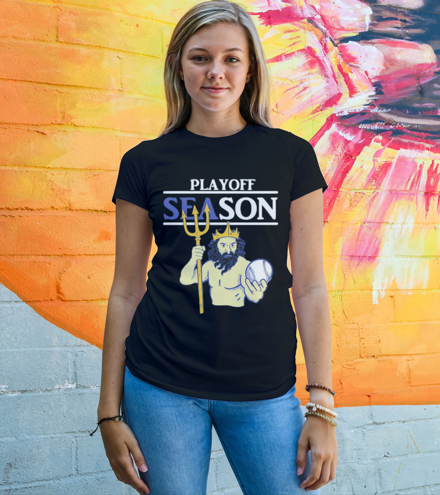 Seattle Mariners Playoff Season Poseidon Baseball Trident T-Shirt
