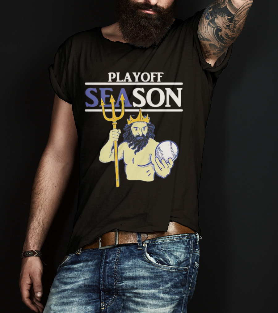 Seattle Mariners Playoff Season Poseidon Baseball Trident T-Shirt