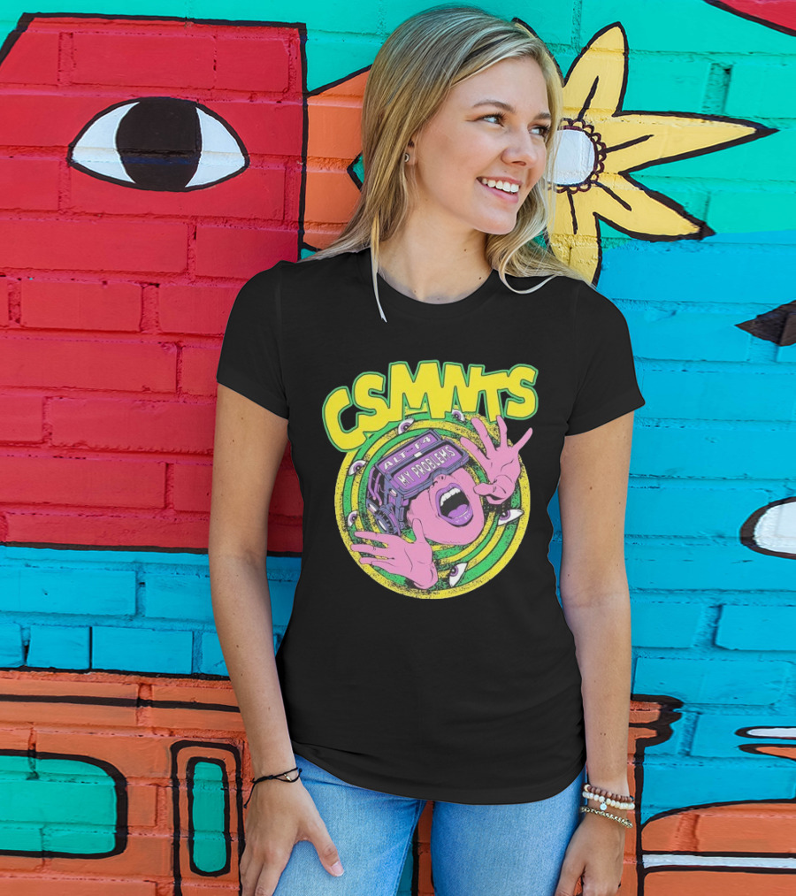 CSMNTS Alt F4 My Problems Trippy Sci-Fi Pop Art T-Shirt