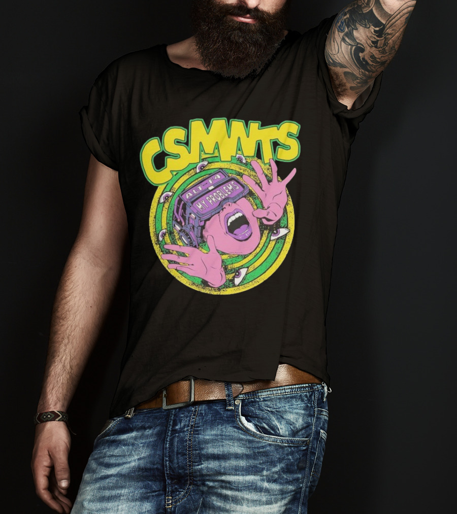 CSMNTS Alt F4 My Problems Trippy Sci-Fi Pop Art T-Shirt