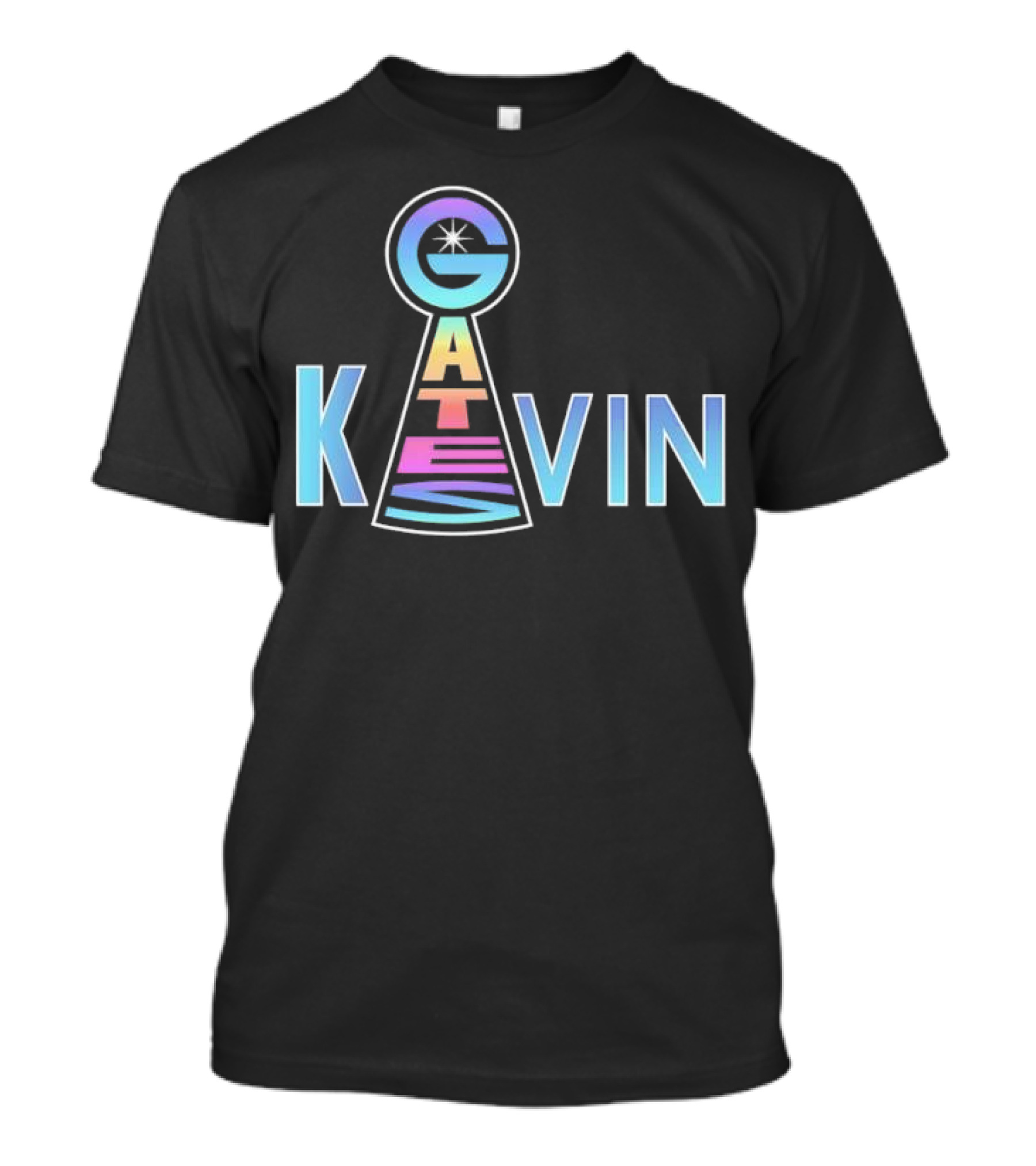 Kevin Gates Keyhole Gradient Text Art T-Shirt
