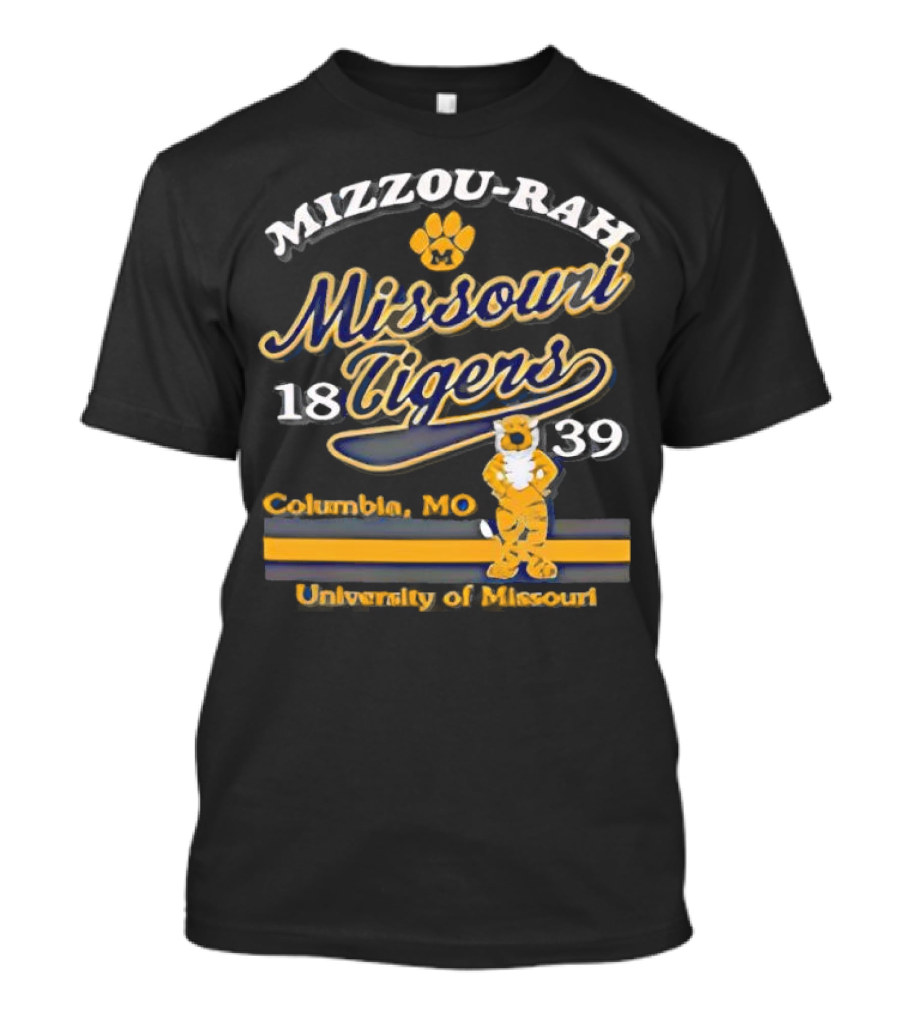 Mizzou Rah Truman Paw Missouri Tigers 1839 Columbia MO University Of Missouri T-Shirt