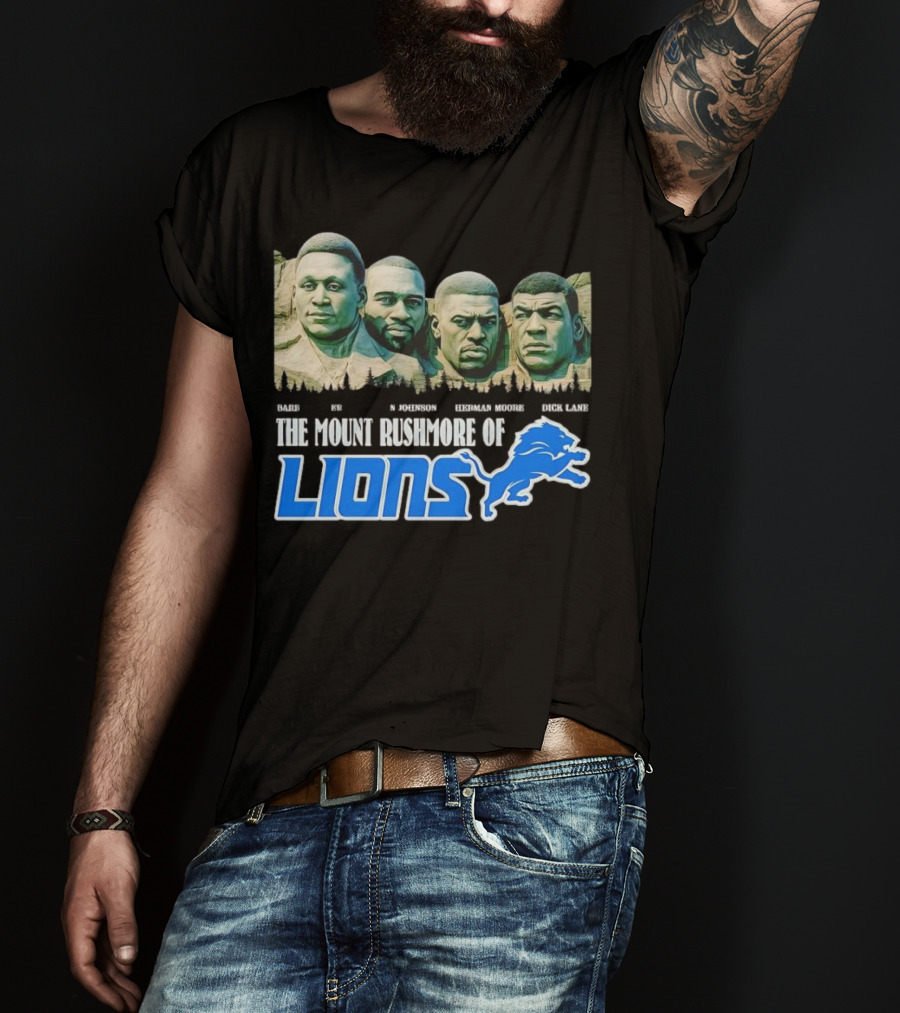 The Mount Rushmore Of Lions Sanders Johnson Moore Lane T-Shirt