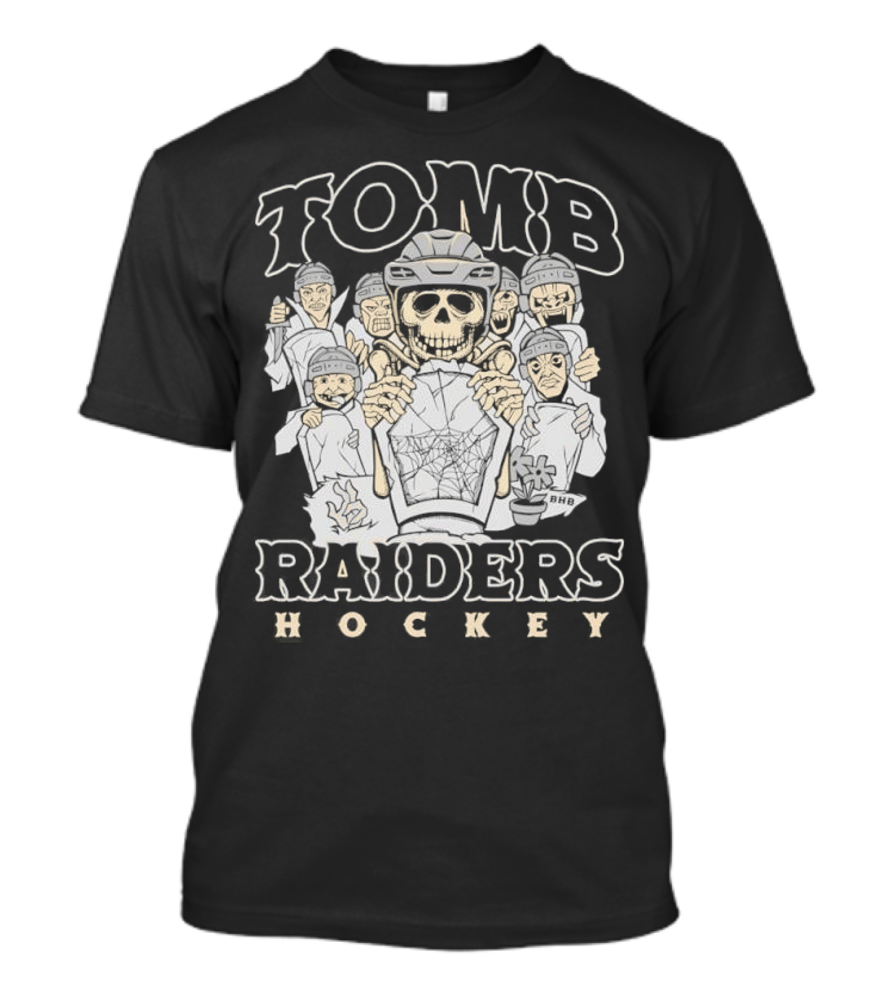 Tomb Raiders Hockey Halloween Skeleton Team T-Shirt