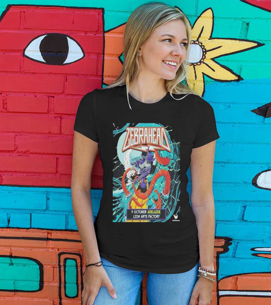 Zebrahead 9 October 2025 Lion Arts Factory Adelaide Vibrant Concert Wave Art T-Shirt