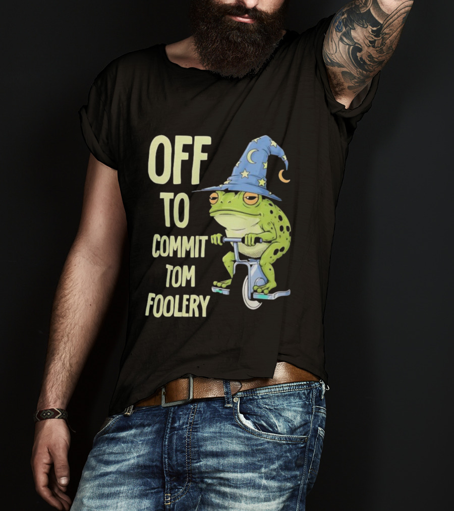 Frog Wizard On Unicycle Off To Commit Tom Foolery Lupin Hat T-Shirt
