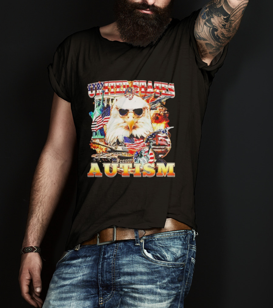 United States Of Autism Eagle American Icons T-Shirt
