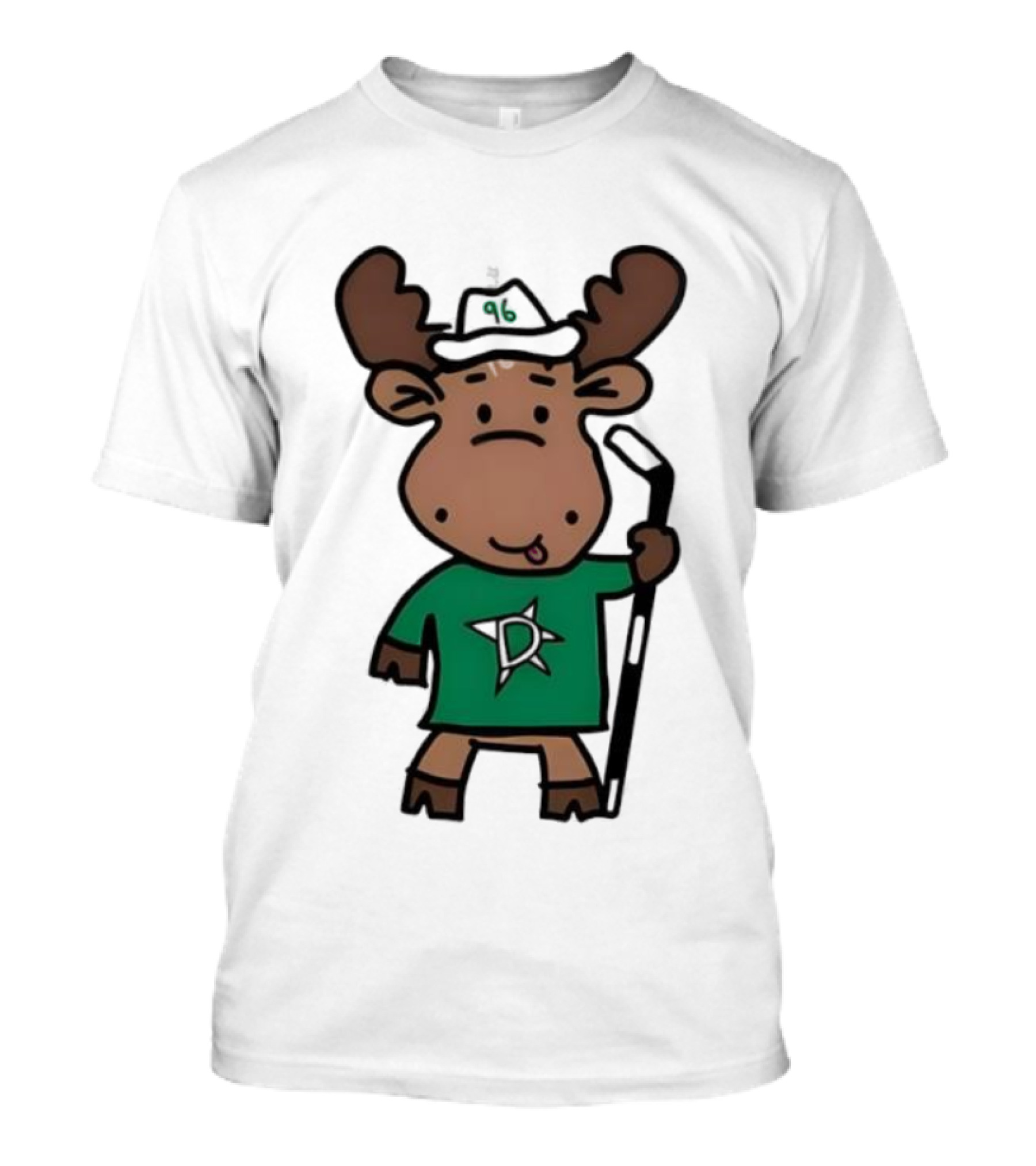 Doodle Moose Has Entered The Chat Dallas Stars Hockey Fan Art T-Shirt