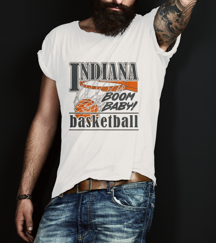 Indiana Basketball Boom Baby Hoosiers Men’s Basketball T-Shirt