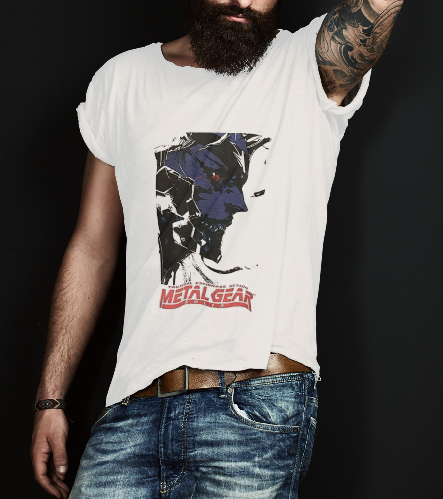 Metal Gear Solid Tactical Espionage Action Iconic Snake Illustration T-Shirt