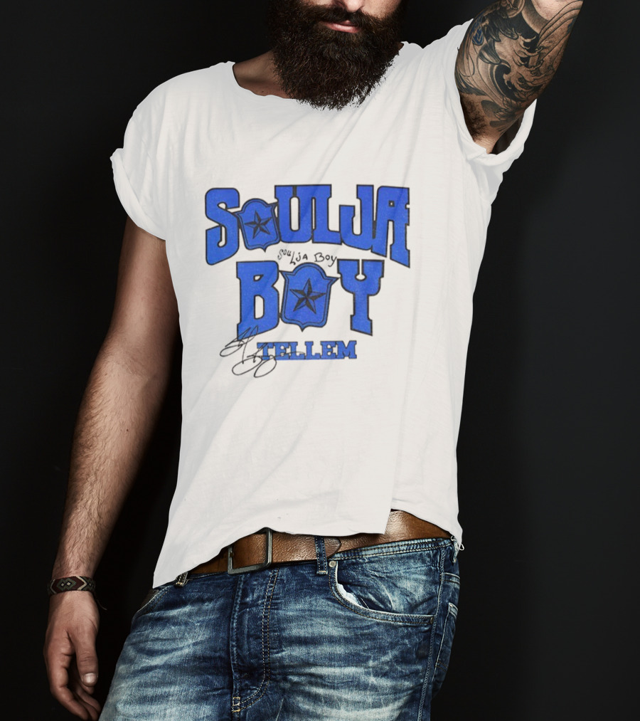 Soulja Boy Tellem Blue Star Signature Halloween Vintage T-Shirt
