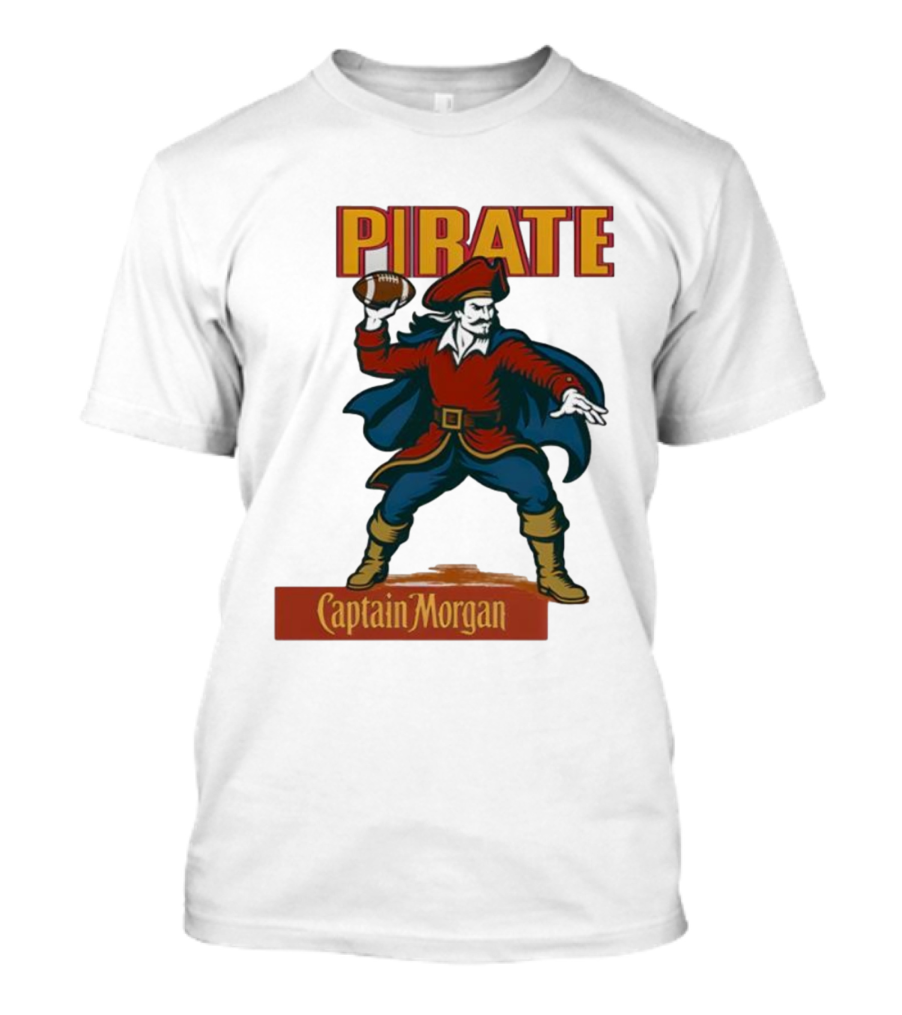 Captain Morgan Pirate Football Throwback T-Shirt