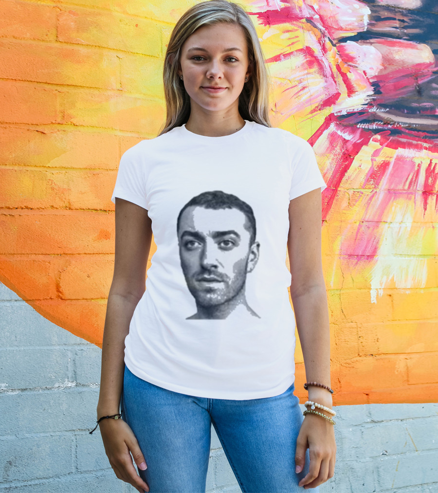 Sam Smith The Thrill Of It All Monochrome Portrait T-Shirt