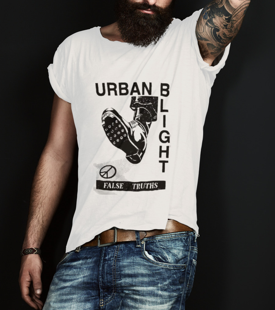 Urban Blight Boot False Truths Stars Sneaker Kick T-Shirt