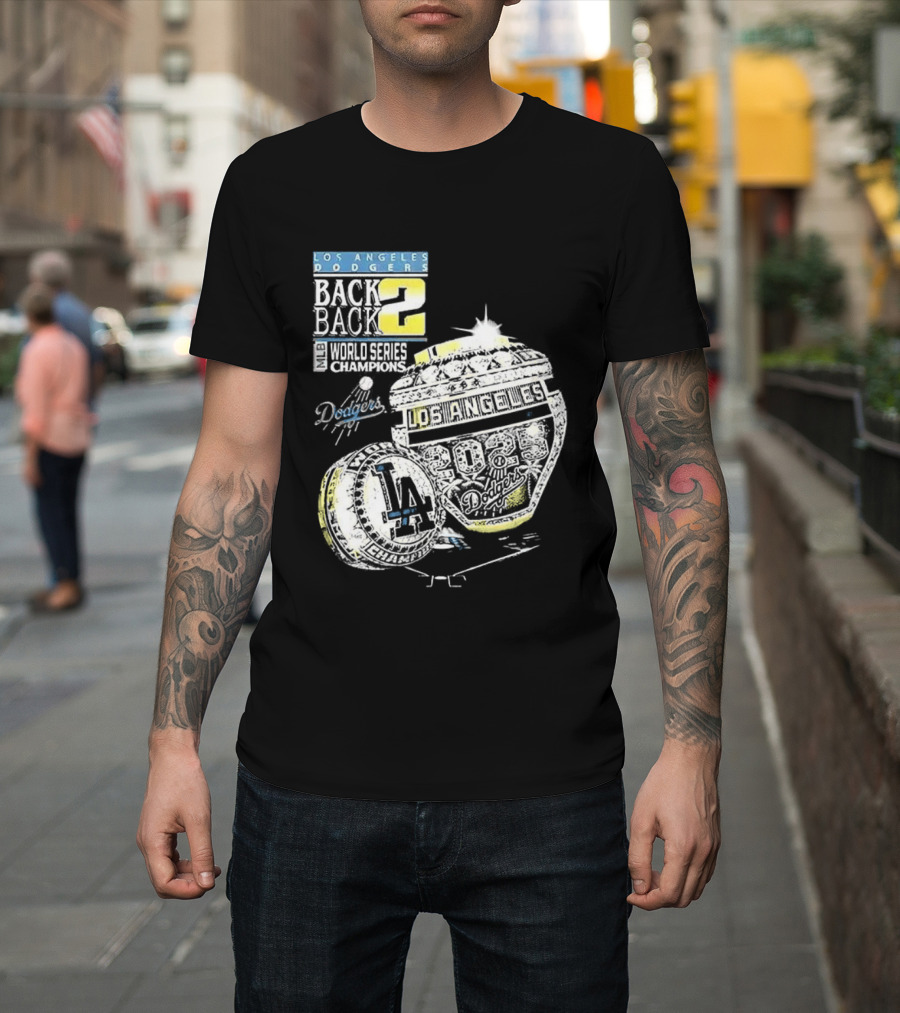 Los Angeles Dodgers Back To Back World Series 2025 Champions Diamond Ring Dodgers Championship T-Shirt