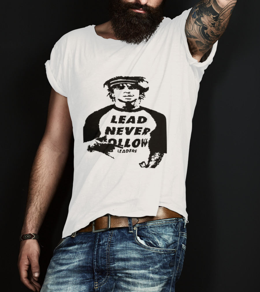 Lead Never Follow Leaders Graphic Illustration Tee T-Shirt