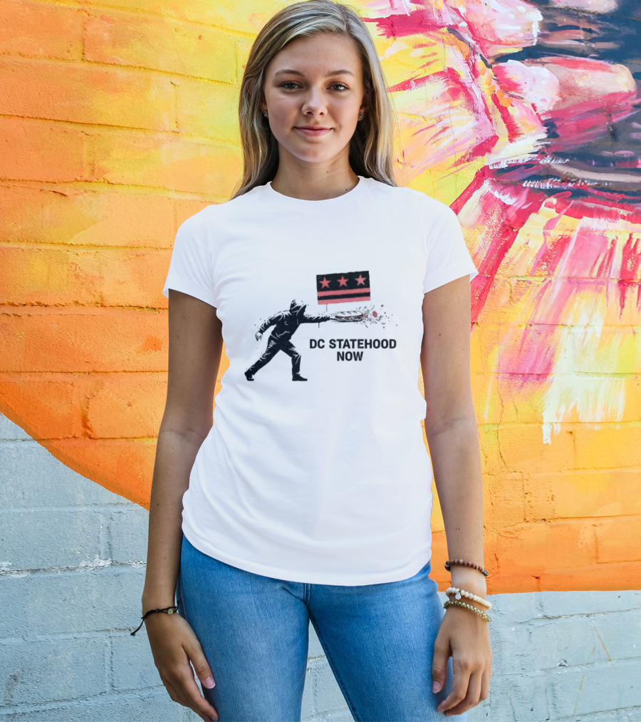 DC Statehood Now Red Stars And Stripes Protest T-Shirt